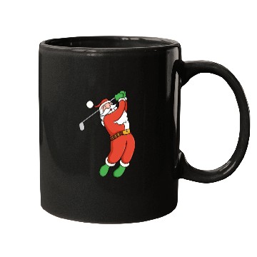 Discover Santa Claus Golfing Christmas Design Mugs