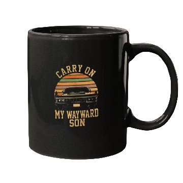 Discover Supernatural Vintage Mugs Carry On My Wayward Son