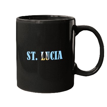 Discover St Lucia flag Mugs