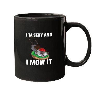 Discover lawn mowing lawn mower garden gardener Mugs