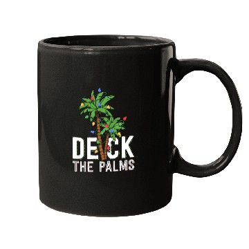 Discover Deck The Palm Tree Lights Tropical Hawaii Family Mugs