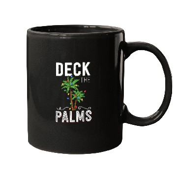 Discover Deck The Palms Tropical Hawaii Christmas Palm Mugs