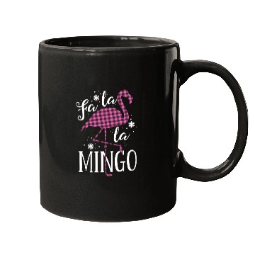 Discover Fa La La Mingo Flamingo Christmas Mugs Pink