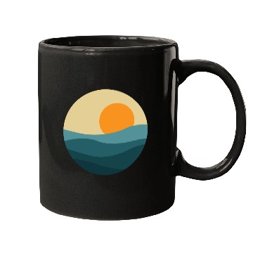 Discover Waves Sun Circle Mugs