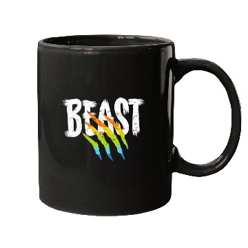 Discover LGBT Rainbow Flag Beast Mugs