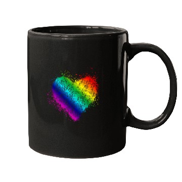 Discover Rainbow Heart Vintage <3 Mugs