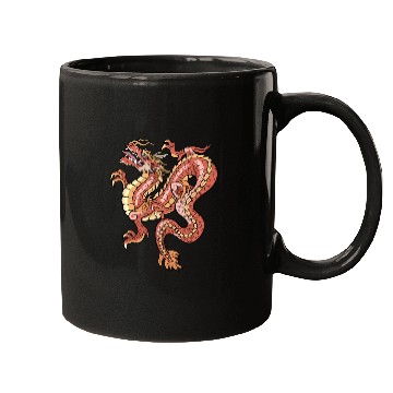 Discover big red chinese dragon Mugs