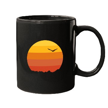 Discover Sunset Bird Silhouette Sun Mugs