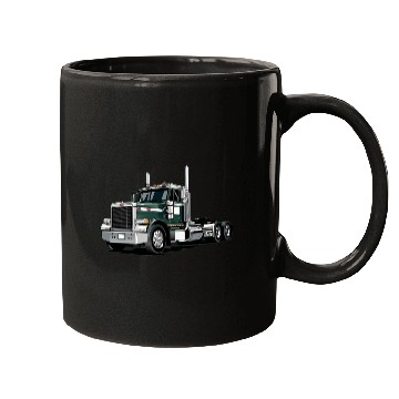 Discover Green Semi Truck Mugs