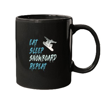 Discover eat sleep snowboard repeat winter sports gift Mugs
