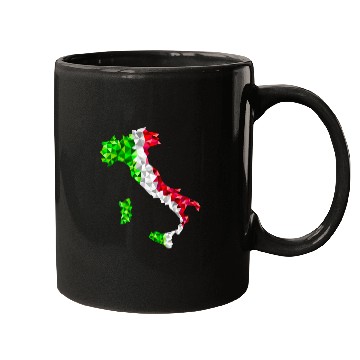 Discover Italy map low poly diamond style Mugs