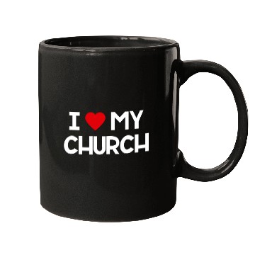 Discover I Love My Church, Heart, Bible, Christian, Mugs