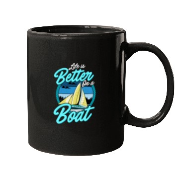 Discover Life Is Better On A Boat Boating Sailing Mugs