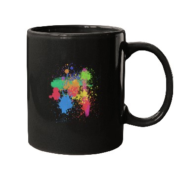 Discover Paint splatters, colorful, happy, creative Mugs