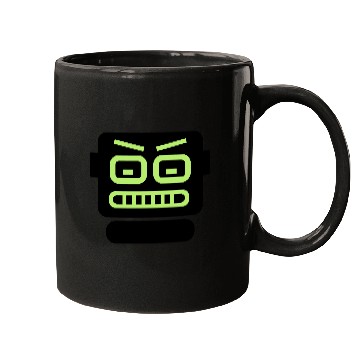 Discover robot computer head Mugs