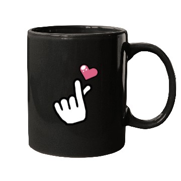 Discover heart finger korean pop Mugs