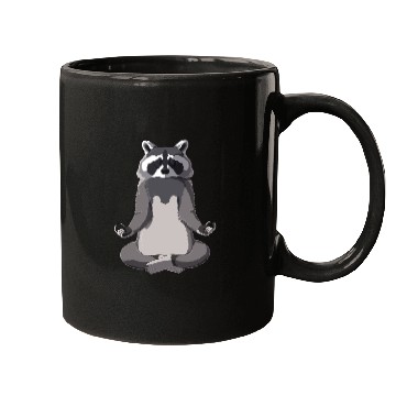 Discover Meditate Raccoon Mugs