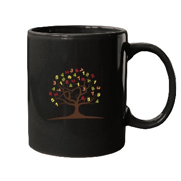 Discover Tree Number Mathematics School Nerd Gift Mugs