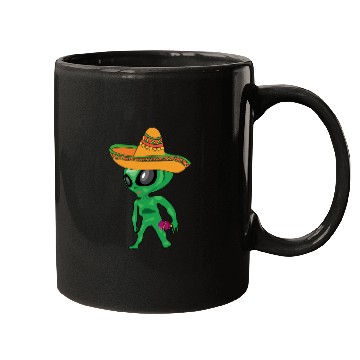 Discover VIVA MEXICO QUE PASA CINCO DE MAYO GREEN ALIEN FUN Mugs