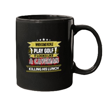 Discover play golf caveman humor golf humor funny golf gift Mugs