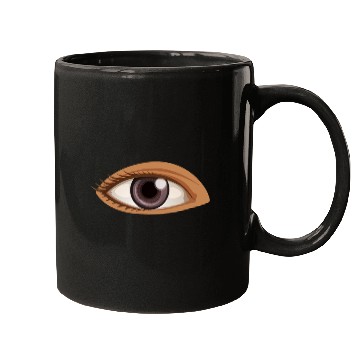 Discover brown eye illustration vintage geek abstract Mugs