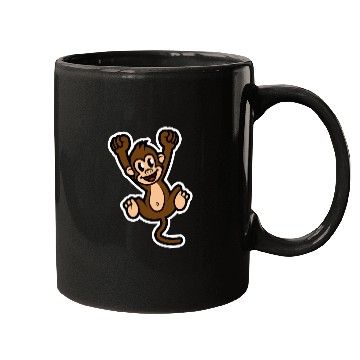 Discover Brown Monkey - Cartoon Animals - Cartoon Island Mugs