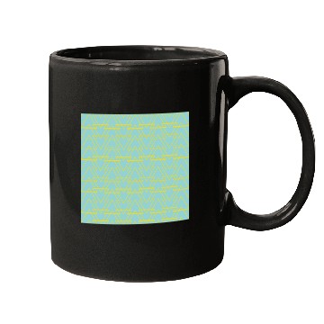Discover Triangle Blue Yellow Mugs