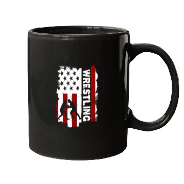Discover Wrestling American flag Mugs
