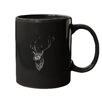Discover Red deer stag - ink illustration Mugs