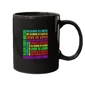 Discover Science Is Real Black Lives Matter Love Is Love Mugs