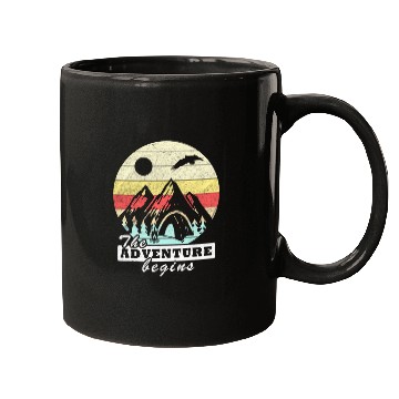 Discover adventure camping tents retro vintage gift Mugs