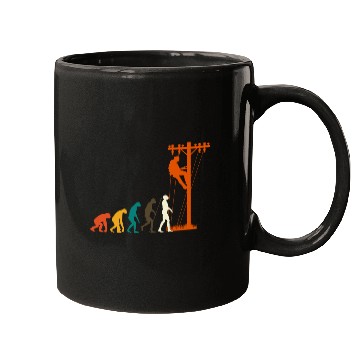 Discover Unique Evolution Of Lineman Electrician Mugs