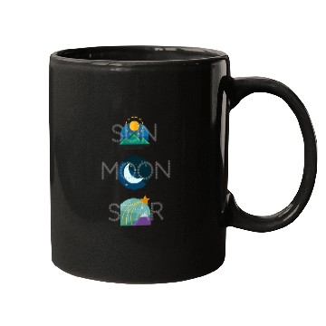 Discover sun moon and star Mugs