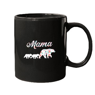 Discover Floral Mama Bear Mom of 2 Mama Bear and Cubs Mugs