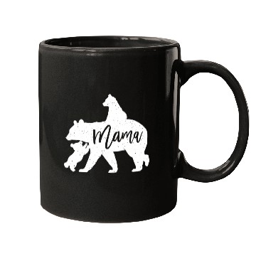 Discover Mama Bear 2 Baby Bear Cubs Playing Riding on Back Mugs