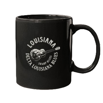 Discover Louisiana Delta Blues Swamp Blues Guitar Mugs