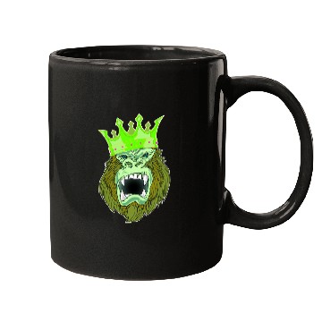 Discover neon green Gorilla Jungle King Mugs