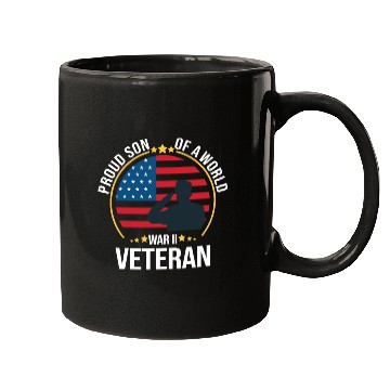 Discover Proud Son of a War II Veteran for Military Family Mugs
