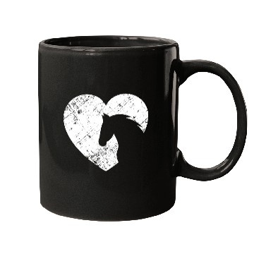 Discover Heart with horse head Mugs