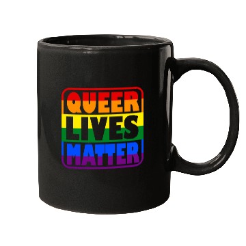 Discover Queer Lives Matter LGBT saying Lesbian Gay Pride R Mugs