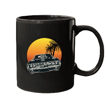 Discover Muscle Car Sunset Mugs