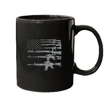 Discover Usa Guns Weapons Rifles Flag Digital Camo Gift Mugs