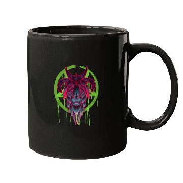 Discover Neon Baphomet Mugs