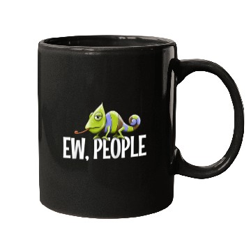 Discover Grumpy Chameleon Lovers Sarcastic Joke Ew People Mugs
