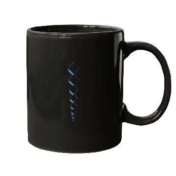 Discover Squares design with drop shadow-light blue Mugs