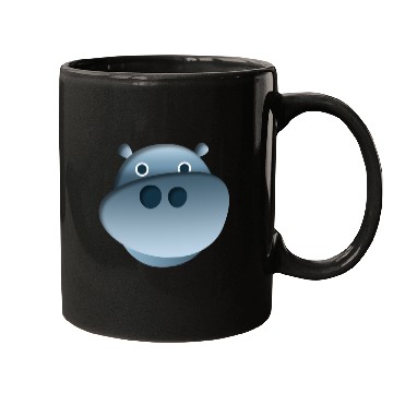 Discover Hippo Baby little animal sweet looking Mugs