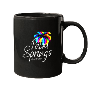 Discover Palm Springs Neon Tree (White) Mugs