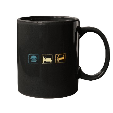 Discover Retro Pinball Eat Sleep Pinball Mugs