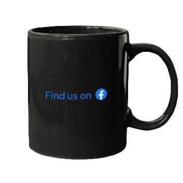 Discover find us on facebook Mugs