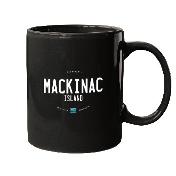 Discover Mackinac Island Michigan Beach Waves Mugs